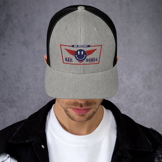red white blue wings logo Trucker Cap