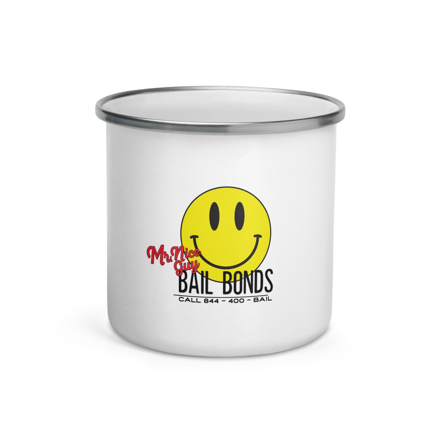 Mr. Nice Guy Bail Bonds Enamel Mug