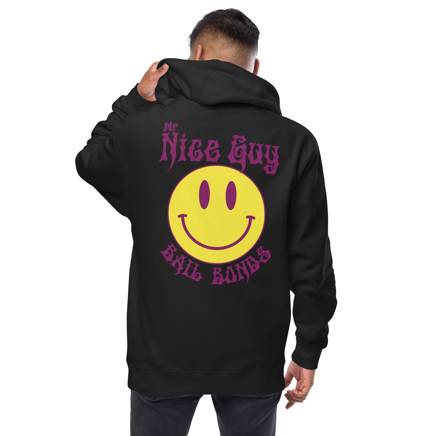 Smiley Face Nice Guy Unisex fleece zip up hoodie